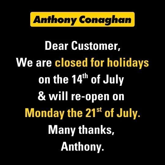 Closed for holidays updates